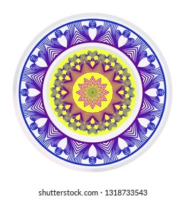 Traditional Ornamental Floral Mandala. Vector Illustration. For Modern Interiors Design, Wallpaper, Textile Industry.