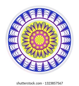 Traditional Ornamental Floral Mandala. Vector Illustration. For Modern Interiors Design, Wallpaper, Textile Industry.