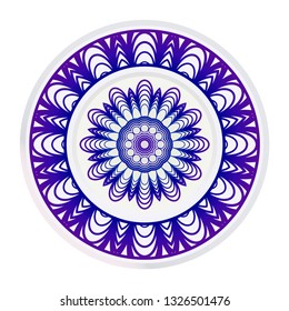 Traditional Ornamental Floral Mandala. Vector Illustration. For Coloring Book, Greeting Card, Invitation, Tattoo. Anti-Stress Therapy Pattern.