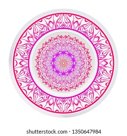 Traditional Ornamental Floral Mandala. Vector Illustration. For Coloring Book, Greeting Card, Invitation, Tattoo. Anti-Stress Therapy Pattern