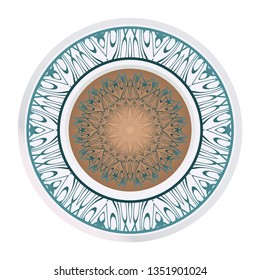 Traditional Ornamental Floral Mandala. Vector Illustration. For Coloring Book, Greeting Card, Invitation, Tattoo. Anti-Stress Therapy Pattern