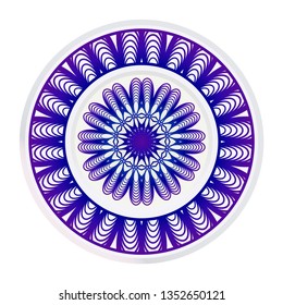 Traditional Ornamental Floral Mandala. Vector Illustration. For Coloring Book, Greeting Card, Invitation, Tattoo. Anti-Stress Therapy Pattern.