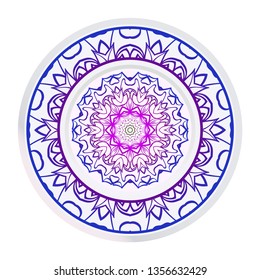 Traditional Ornamental Floral Mandala. Vector Illustration. For Coloring Book, Greeting Card, Invitation, Tattoo. Anti-Stress Therapy Pattern