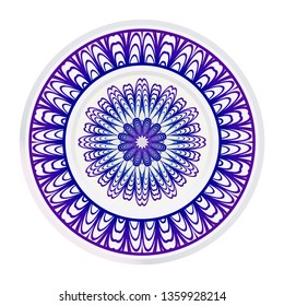 Traditional Ornamental Floral Mandala. Vector Illustration. For Coloring Book, Greeting Card, Invitation, Tattoo. Anti-Stress Therapy Pattern.