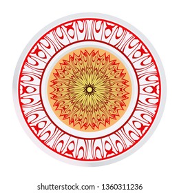 Traditional Ornamental Floral Mandala. Vector Illustration. For Coloring Book, Greeting Card, Invitation, Tattoo. Anti-Stress Therapy Pattern