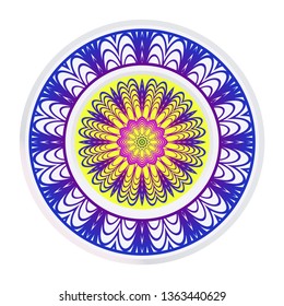Traditional Ornamental Floral Mandala. Vector Illustration. For Modern Interiors Design, Wallpaper, Textile Industry.
