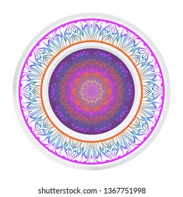 Traditional Ornamental Floral Mandala. Vector Illustration. For Coloring Book, Greeting Card, Invitation, Tattoo. Anti-Stress Therapy Pattern