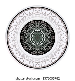 Traditional Ornamental Floral Mandala. Vector Illustration. For Coloring Book, Greeting Card, Invitation, Tattoo. Anti-Stress Therapy Pattern