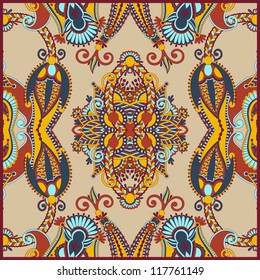 Traditional Ornamental Floral Paisley Bandana