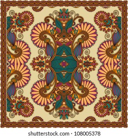 Traditional Ornamental Floral Paisley Bandanna
