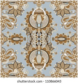 Traditional Ornamental Floral Paisley Bandanna