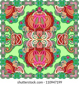 Traditional Ornamental Floral Paisley Bandanna