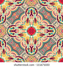 Traditional ornamental floral paisley bandanna. Ornament seamless background . You can use this pattern in the design of carpet, shawl, pillow, cushion