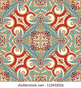 Traditional ornamental floral paisley bandanna. You can use this pattern in the design of carpet, shawl, pillow, cushion