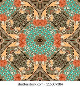 Traditional ornamental floral paisley bandanna. You can use this pattern in the design of carpet, shawl, pillow, cushion