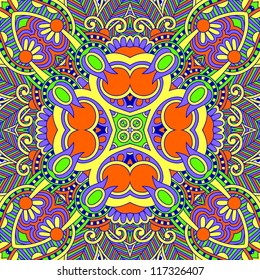 Traditional ornamental floral paisley bandanna. You can use this pattern in the design of carpet, shawl, pillow, cushion