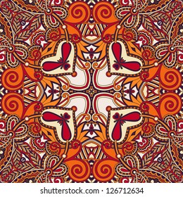 Traditional ornamental floral paisley bandanna. You can use this pattern in the design of carpet, shawl, pillow, cushion