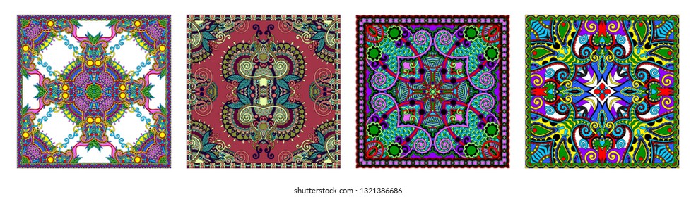 Traditional ornamental floral paisley bandanna. You can use this pattern in the design of carpet, shawl, pillow, cushion