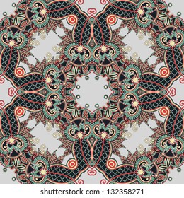 Traditional ornamental floral paisley bandanna. You can use this pattern in the design of carpet, shawl, pillow, cushion