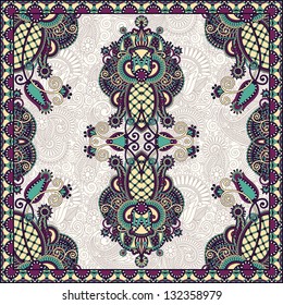 Traditional ornamental floral paisley bandanna. You can use this pattern in the design of carpet, shawl, pillow, cushion