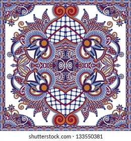 Traditional ornamental floral paisley bandanna. You can use this pattern in the design of carpet, shawl, pillow, cushion