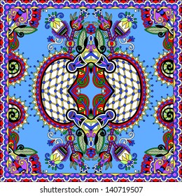 Traditional ornamental floral paisley bandanna. Ornament seamless background . You can use this pattern in the design of carpet, shawl, pillow, cushion