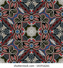 Traditional ornamental floral paisley bandanna. You can use this pattern in the design of carpet, shawl, pillow, cushion