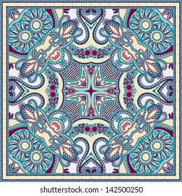 Traditional ornamental floral paisley bandanna. You can use this pattern in the design of carpet, shawl, pillow, cushion cushion