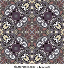 Traditional ornamental floral paisley bandanna. You can use this pattern in the design of carpet, shawl, pillow, cushion cushion