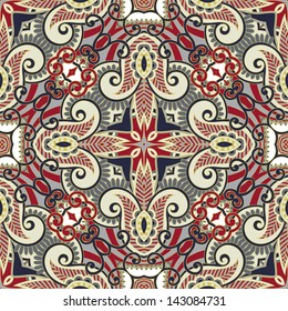 Traditional ornamental floral paisley bandanna. You can use this pattern in the design of carpet, shawl, pillow, cushion cushion