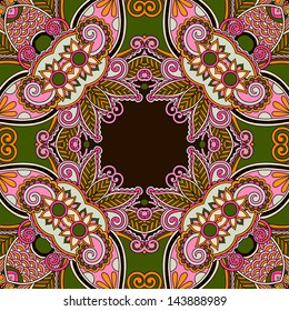Traditional ornamental floral paisley bandanna. You can use this pattern in the design of carpet, shawl, pillow, cushion