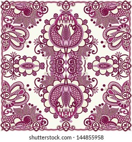 Traditional ornamental floral paisley bandanna. You can use this pattern in the design of carpet, shawl, pillow, cushion