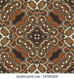 Traditional ornamental floral paisley bandanna. You can use this pattern in the design of carpet, shawl, pillow, cushion