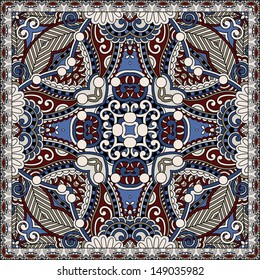 Traditional ornamental floral paisley bandanna. You can use this pattern in the design of carpet, shawl, pillow, cushion