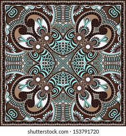 Traditional ornamental floral paisley bandanna. You can use this pattern in the design of carpet, shawl, pillow, cushion