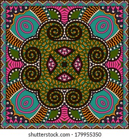 Traditional ornamental floral paisley bandanna. You can use this pattern in the design of carpet, shawl, pillow, cushion