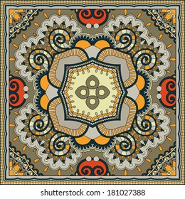 Traditional ornamental floral paisley bandanna. You can use this pattern in the design of carpet, shawl, pillow, cushion