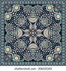 Traditional ornamental floral paisley bandanna. You can use this pattern in the design of carpet, shawl, pillow, cushion