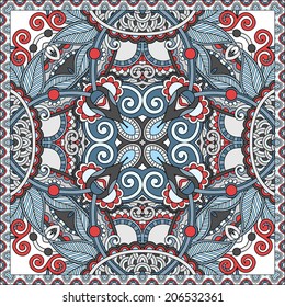 Traditional ornamental floral paisley bandanna. You can use this pattern in the design of carpet, shawl, pillow, cushion