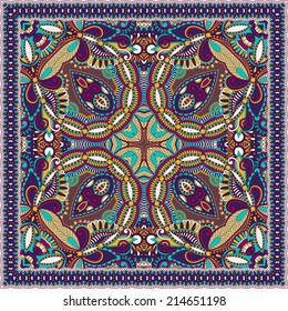 Traditional ornamental floral paisley bandanna. You can use this pattern in the design of carpet, shawl, pillow, cushion