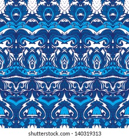 Traditional ornamental floral paisley vector pattern seamless design