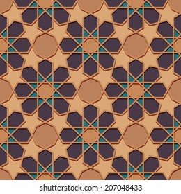 Traditional Ornamental Seamless Islamic Pattern. Vector Illustration