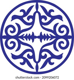 Traditional ornaments in Kyrgyz traditional style.  Abstract Asian Ethnic national pattern of the ancient nomads of the Kyrgyz, Kazakhs. Ornament of Middle Asia for decoration of clothes and yurts.