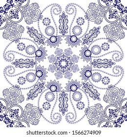 Traditional ornaments of oriental patterns in texture illustrations