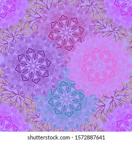 Traditional ornaments of oriental patterns in texture illustrations