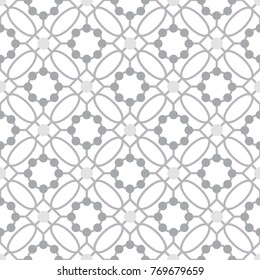 Traditional ornate decorative tiled pattern. Ornamental seamless background. Arabic retro wallpaper. Vector illustration