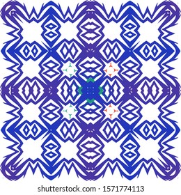 Traditional ornate mexican talavera. Bathroom design. Vector seamless pattern trellis. Red abstract background for web backdrop, print, pillows, surface texture, wallpaper, towels.