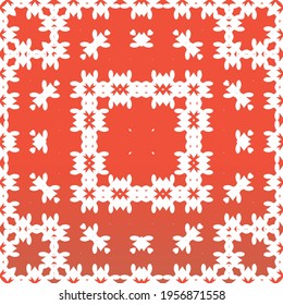 Traditional ornate mexican talavera. Bathroom design. Vector seamless pattern illustration. Red abstract background for web backdrop, print, pillows, surface texture, wallpaper, towels.