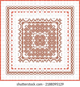 Traditional ornate mexican talavera. Colored design. Vector seamless pattern flyer. Red abstract background for web backdrop, print, pillows, surface texture, wallpaper, towels.