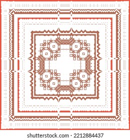 Traditional ornate mexican talavera. Colored design. Vector seamless pattern flyer. Red abstract background for web backdrop, print, pillows, surface texture, wallpaper, towels.